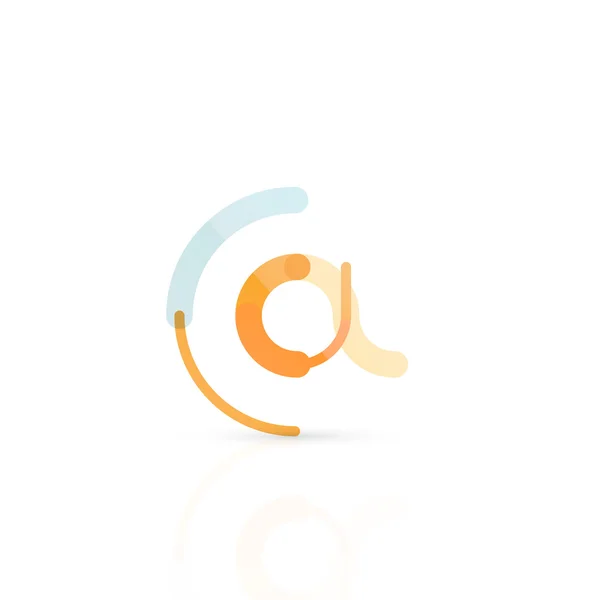 ベクトル e メール ビジネス シンボルやサインのロゴ。線形のミニマルなフラット アイコン デザイン — ストックベクタ