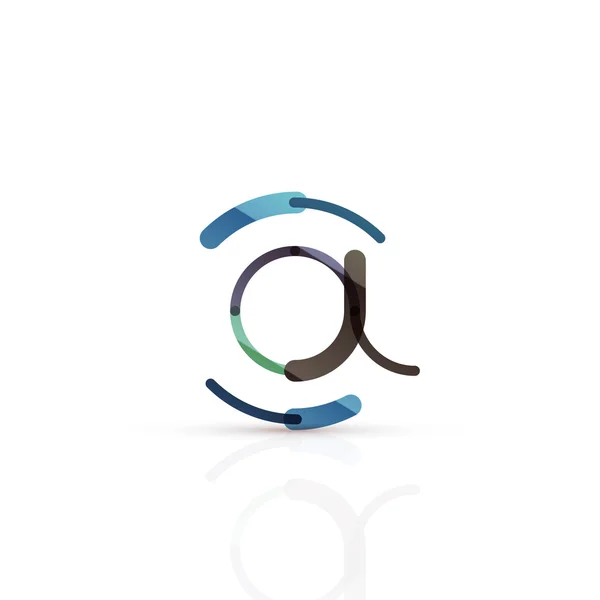 Vektör e-posta iş sembolü, ya da işaret logo. Doğrusal minimalist düz simgesi tasarım — Stok Vektör