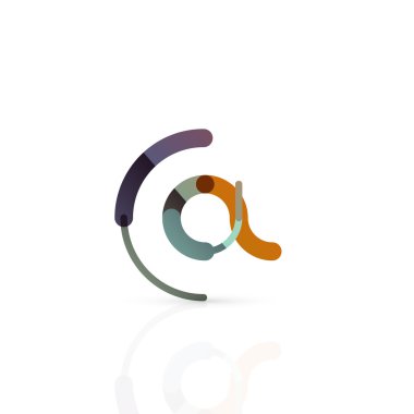 Vektör e-posta iş sembolü, ya da işaret logo. Doğrusal minimalist düz simgesi tasarım