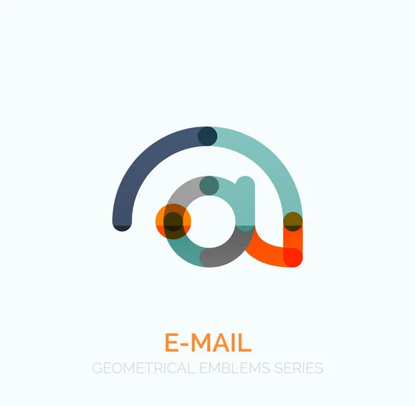 Vector e-mail business symbool, of bij het embleem van het teken. Lineaire minimalistische platte pictogram ontwerp — Stockvector