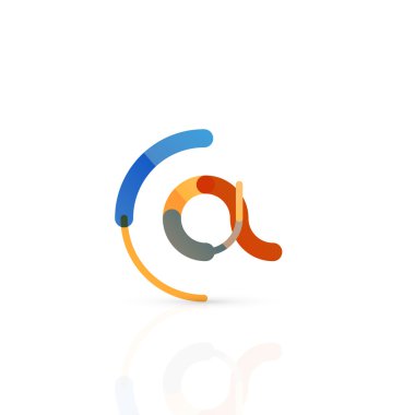Vektör e-posta iş sembolü, ya da işaret logo. Doğrusal minimalist düz simgesi tasarım