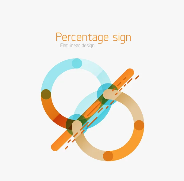 Flat icon of percentage sign. — Διανυσματικό Αρχείο