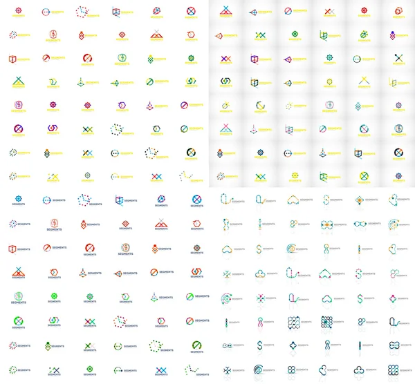 Riesige Mega-Sammlung abstrakter Logos — Stockvektor