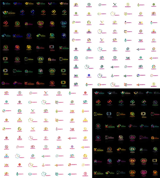 Величезна мега колекція абстрактних логотипів — стоковий вектор