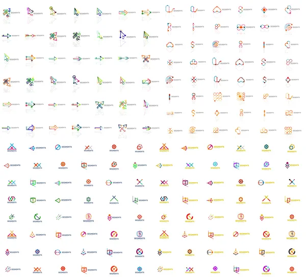 Величезна мега колекція абстрактних логотипів — стоковий вектор