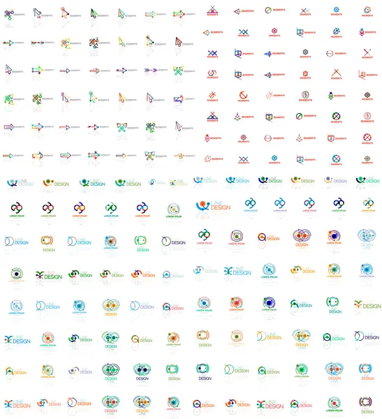 Énorme méga collection de logos abstraits — Image vectorielle