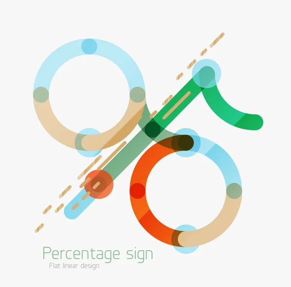 Icône plate du signe pourcentage . — Image vectorielle