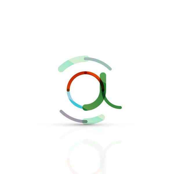 Vector e-business symbol, eller vid tecken på logotypen. Linjära minimalistisk platt ikon design — Stock vektor