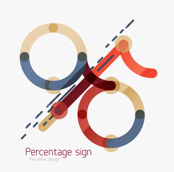 Плоска піктограма відсоткового знаку . — стоковий вектор
