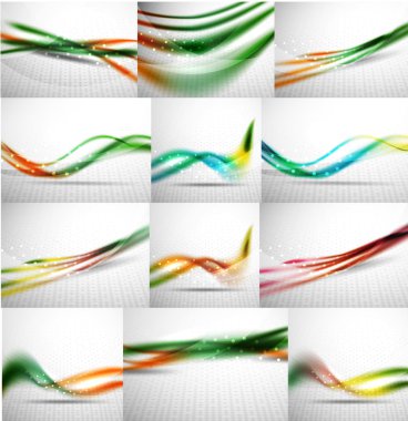 Arka plan ayarlamak, dalga şablonları bulanık. Vektör