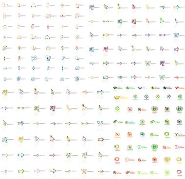 Soyut logolar büyük mega toplama