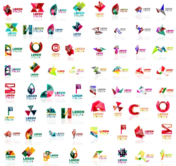 Mega set geometrik soyut logoları