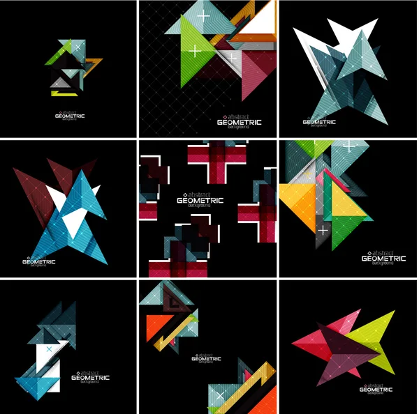 Vector geometrical banner set — Stock Vector