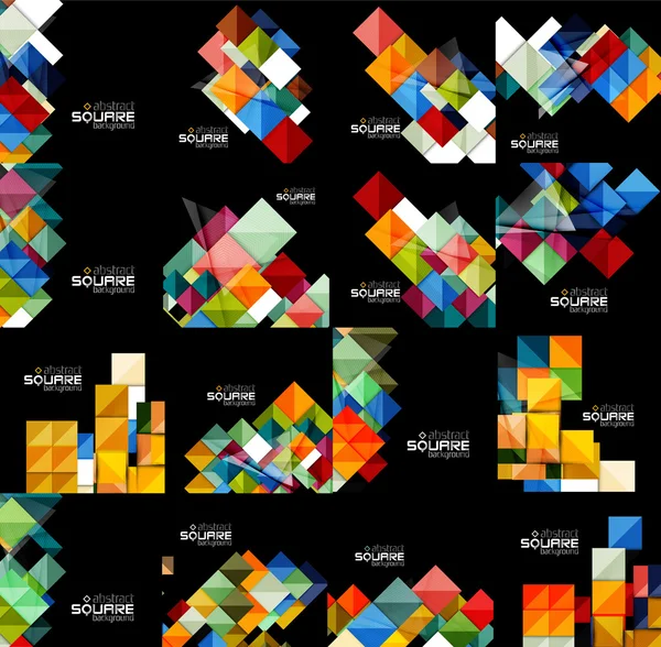 Collection of geometric banners — Stock Vector