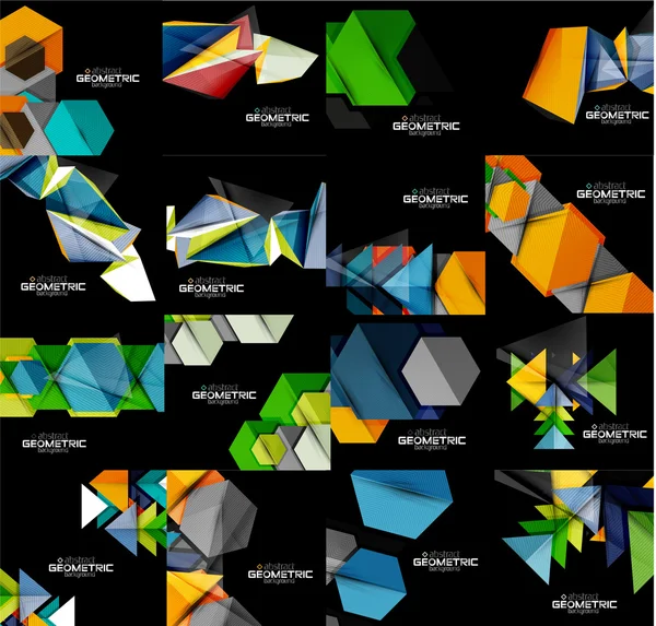 Kolekcja geometryczne banerów — Wektor stockowy