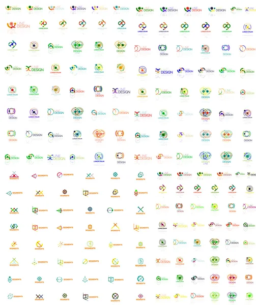 Grande mega coleção de logotipos abstratos —  Vetores de Stock