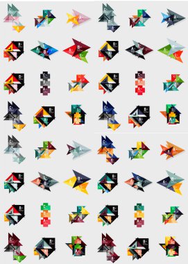 Mega geometrik web seçeneği kutusu pankartlar ayarla