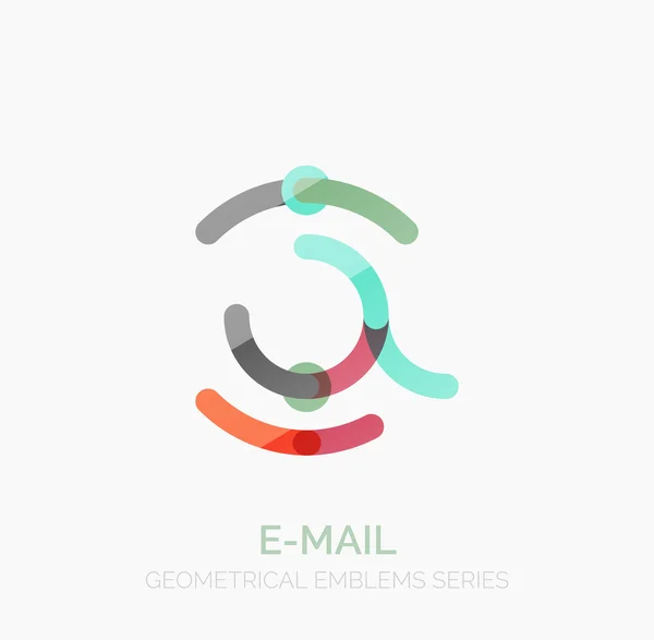 Vector e-mail business symbool, of bij het embleem van het teken. Lineaire minimalistische platte pictogram ontwerp — Stockvector