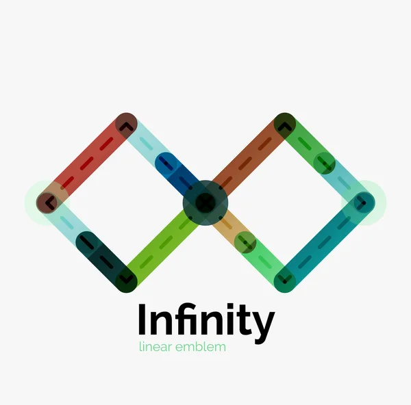 Logotipo infinito del vector, diseño colorido plano — Vector de stock