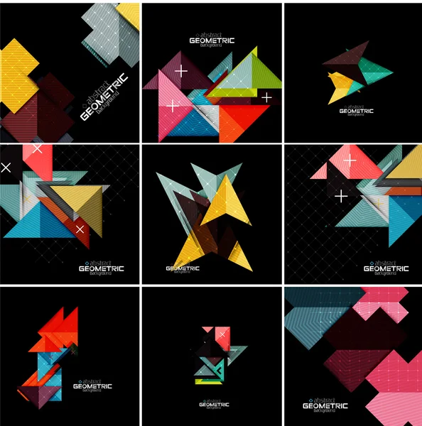 Vector geometrical banner set — Stock Vector