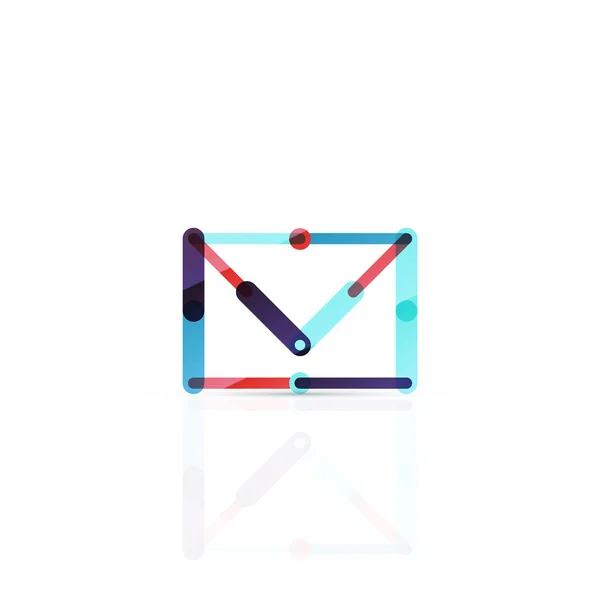 Simbolo di business e-mail vettoriale o logo del segno. Design lineare minimalista dell'icona piatta — Vettoriale Stock