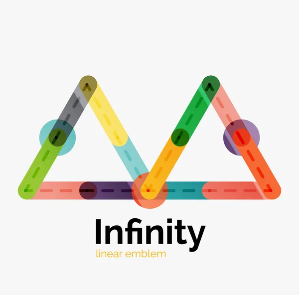 Vector infinity logotyp, platt färgglada design — Stock vektor