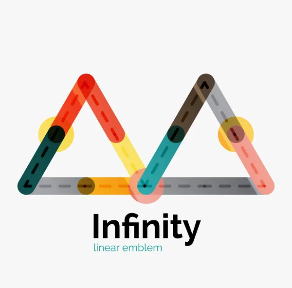 Vector infinity logotyp, platt färgglada design — Stock vektor