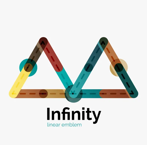 Vector infinity logotyp, platt färgglada design — Stock vektor