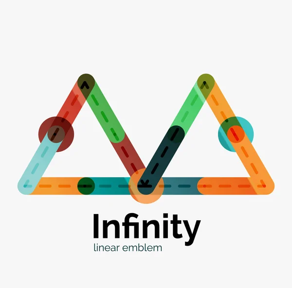 Vector infinity logotyp, platt färgglada design — Stock vektor