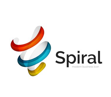 Modern vektör şerit logosu