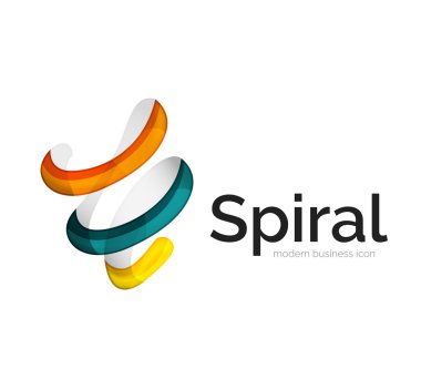 Modern vektör şerit logosu