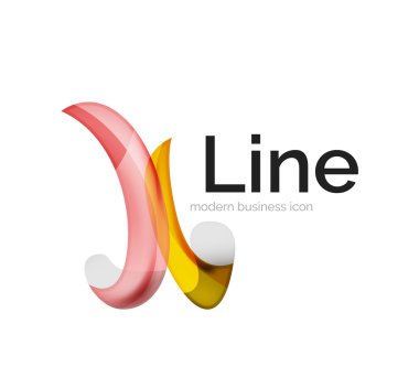 Modern vektör şerit logosu