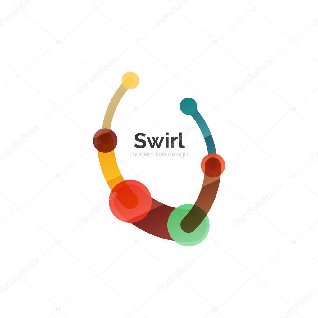 Vector swirl circle logo Stock Illustration by ©akomov #103969550