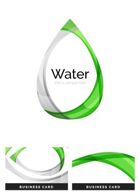 Soyut geometrik su damla tasarım