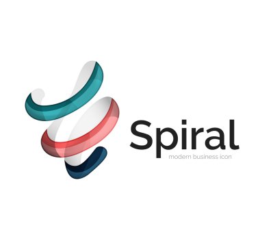 Modern vektör şerit logosu