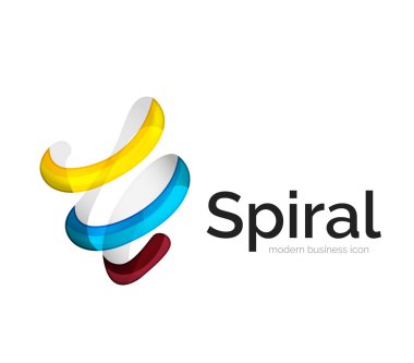 Modern vektör şerit logosu