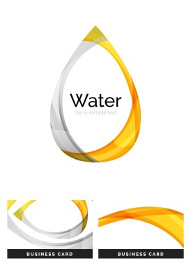 Soyut geometrik su damla tasarım