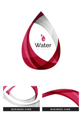 Soyut geometrik su damla tasarım