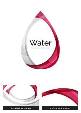 Soyut geometrik su damla tasarım