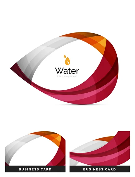 Abstract geometric water drop design — Stock Vector
