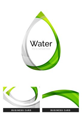 Soyut geometrik su damla tasarım