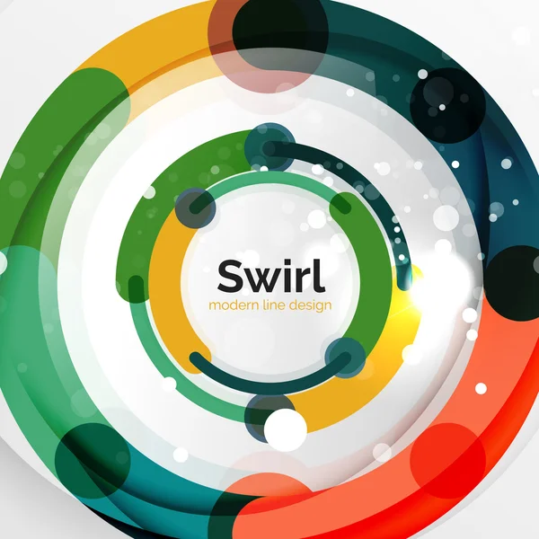 Renkli düz tasarım arka plan. Girdap ve daire beyaz çizgiler şeklinde
