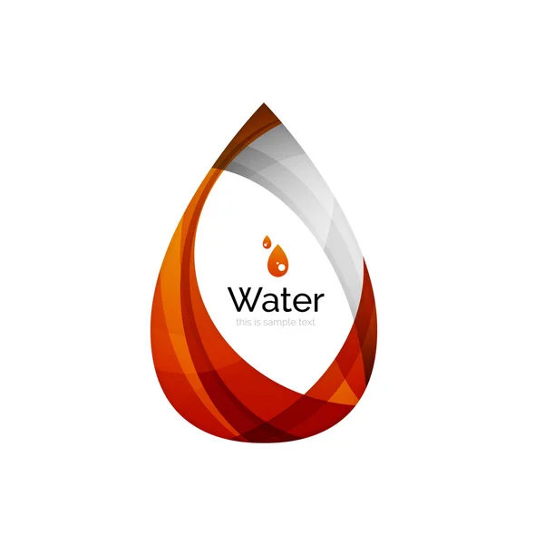 Design astratto geometrico goccia d'acqua — Vettoriale Stock