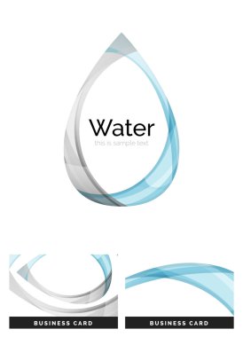 Soyut geometrik su damla tasarım