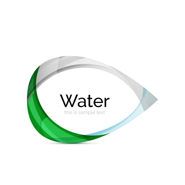 Abstract geometric water drop design — Stock Vector