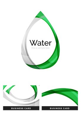 Soyut geometrik su damla tasarım