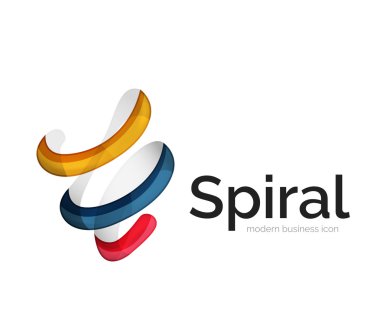 Modern vektör şerit logosu