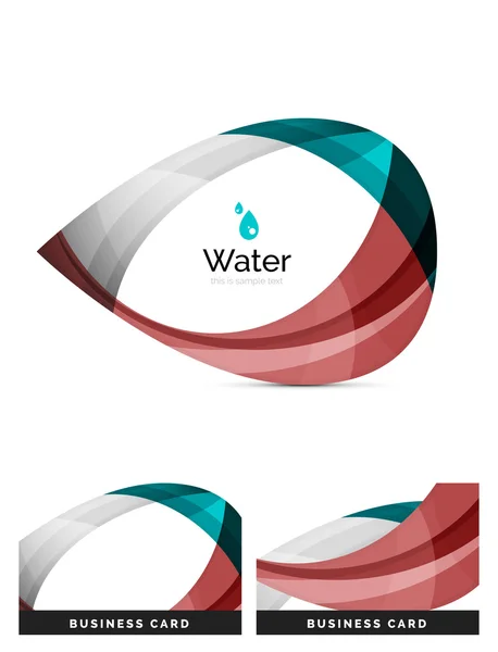 Abstract geometric water drop design — Stock Vector