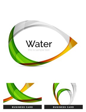 Soyut geometrik su damla tasarım