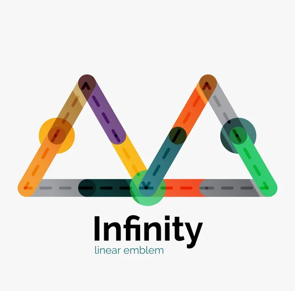 Vector infinity logotyp, platt färgglada design — Stock vektor